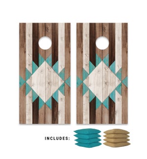 Western Teal Bag Boards Set With Bags